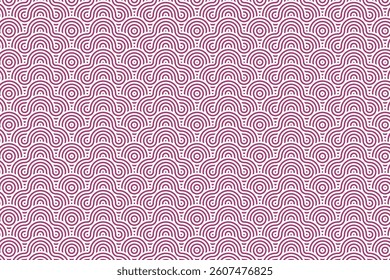 Seamless abstract wave pattern with concentric curved lines. A modern, stylish, and minimal geometric design, perfect for textiles, wallpapers, backgrounds, and digital art projects.