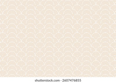 Seamless abstract wave pattern with concentric curved lines. A modern, stylish, and minimal geometric design, perfect for textiles, wallpapers, backgrounds, and digital art projects.