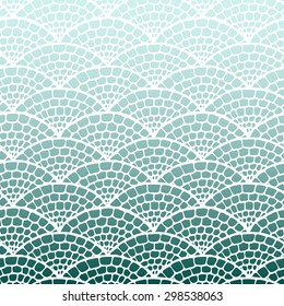seamless abstract wave pattern with a green\ blue gradient. vector
