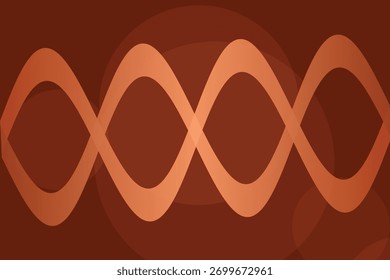 A seamless, abstract wave pattern with overlapping orange curves on a dark brown background, evoking a sense of flow and connection.