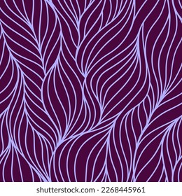 Seamless abstract wave pattern. Repeating texture. Yarn fibers design. Vector illustration