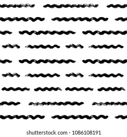 Seamless Abstract Wave Pattern vector background, water sea modern illustration. wavy brush stroke, curly grunge paint lines