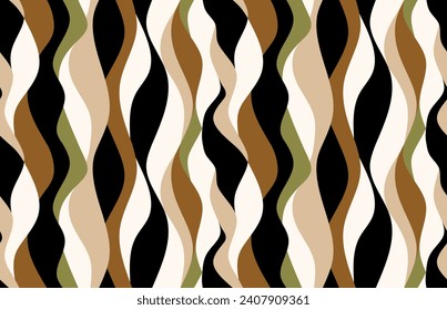 Seamless abstract wave pattern. Vector Illustration.