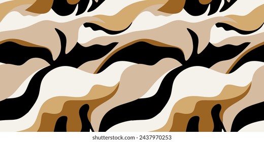 Seamless abstract wave pattern. Vector Illustration.