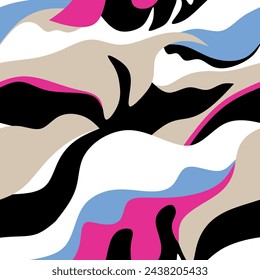 Seamless abstract wave pattern. Vector Illustration.