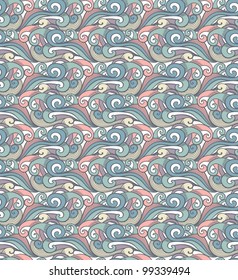 Seamless abstract wave pattern-model for design of gift packs, patterns fabric, wallpaper, web sites, etc.