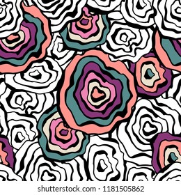 Seamless abstract waves background. Vector abstract hand-drawn waves texture. backdrop with circular lines, Surface, fabric, textile design