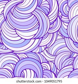 Seamless abstract waves and curves colorful pattern