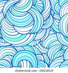 Seamless abstract waves and curves pattern