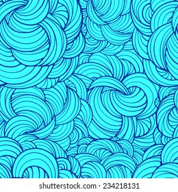 Seamless abstract waves and curves pattern
