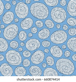  Seamless abstract waves and curves pattern