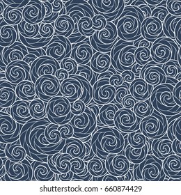  Seamless abstract waves and curves pattern