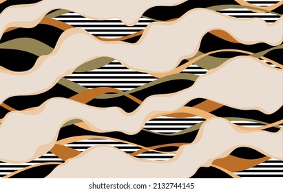 Seamless abstract waves pattern. Vector Illustration.