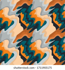 Seamless abstract wavy colorful pattern. 