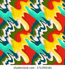 Seamless abstract wavy colorful pattern. 
