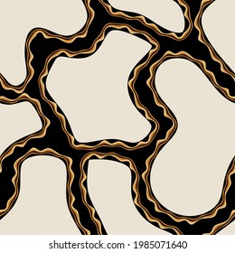 Patrón de línea ondulada abstracta sin inconvenientes. Ilustración EPS10.