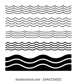 Seamless Abstract Wavy Line Pattern with Flowing Wave Texture