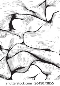 Seamless Abstract Wavy Lines Pattern for Contemporary and Fluid Design Concepts