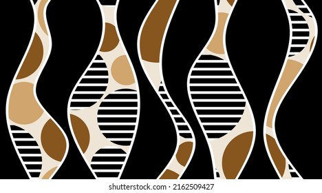 Seamless abstract wavy pattern. Vector Illustration.