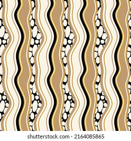 Seamless abstract wavy pattern. Vector Illustration.