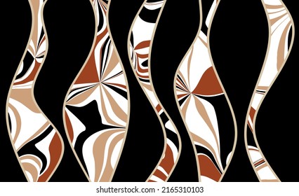 Seamless abstract wavy pattern. Vector Illustration.