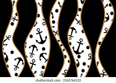 Seamless abstract wavy pattern. Vector Illustration.