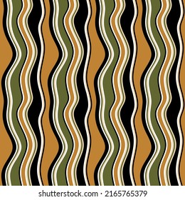 Seamless abstract wavy pattern. Vector Illustration.