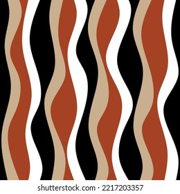 Seamless abstract wavy pattern. Vector Illustration.