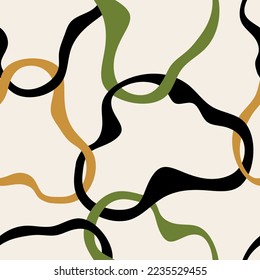 Seamless abstract wavy pattern. Vector Illustration.