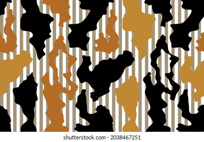 Seamless abstract wavy with striped pattern. Vector Illustration.
