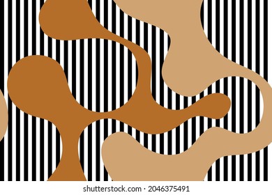 Onda abstracta sin inconvenientes con un patrón rayado. Ilustración vectorial.