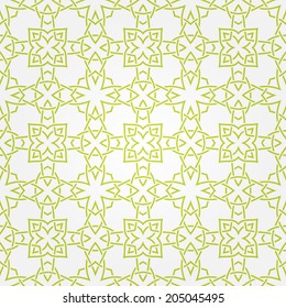 Seamless abstract white pattern with green lines. Vector illustration