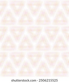 Fondo abstracto inconsútil blanco, rojo del patrón del boho ikat del damasco del triángulo para los textiles, azulejos, mosaico..,
