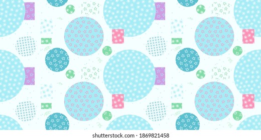 Seamless Abstract Winter New Year Pattern Vector Illustration Art
