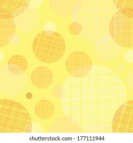 Seamless abstract yellow background with circles