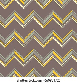 Seamless abstract yellow and gray geometric pattern. Vector illustration. Textile rapport.
