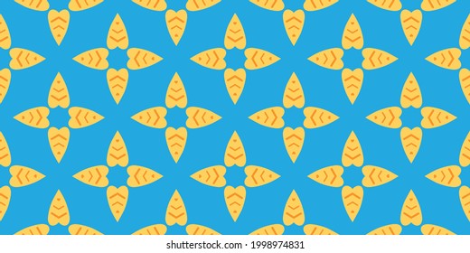 Patrón de hojas amarillas abstractas sin soldadura Ilustración vectorial