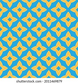 Seamless abstract yellow leaves pattern Vector illustration eps 10