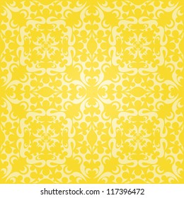 Seamless abstract yellow pattern with gradient. Vector illustration