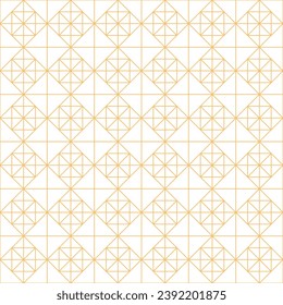 Seamless abstract yellow and white background with squares. Ethnic pattern with decorative elements for fabric background surface design packaging Vector illustration