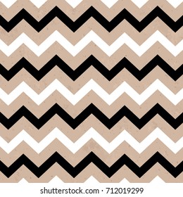 Seamless Abstract Zig Zag Black White Brown Paper Pattern