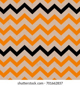 Seamless Abstract Zigzag Black Orange Brown Paper Pattern