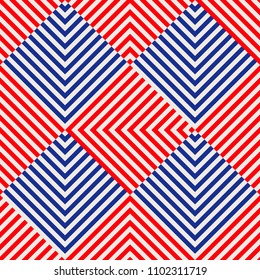 Seamless abstract zigzag lines vector patterns. Vector fashion backdrop in vintage op art style