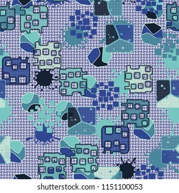 Seamless abstraction against a background of mutually perpendicular small ovals.