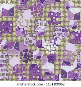 Seamless abstraction against a background of mutually perpendicular small ovals.