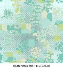 Seamless abstraction against a background of mutually perpendicular small ovals.