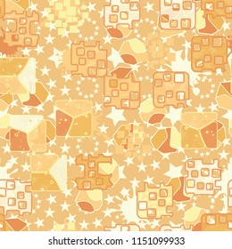 Seamless abstraction on the background of five-pointed stars of different sizes.