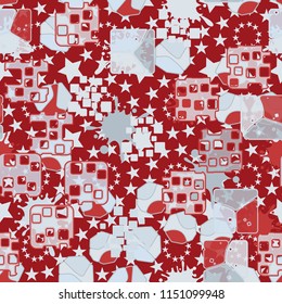 Seamless abstraction on the background of five-pointed stars of different sizes.