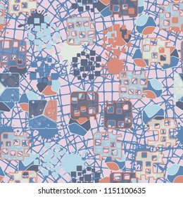 Seamless abstraction on a background of a pattern from chaotically located networks.