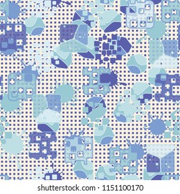 Seamless abstraction on the background of rows consisting of small squares.